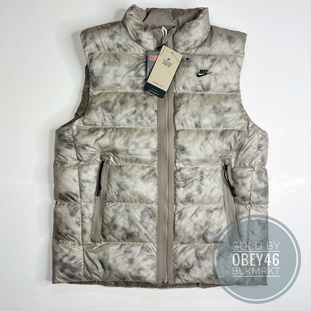 Nike Tech Pack Therma-Fit Gray Bubble Puffer Vest DN2817-087 Mens Size S